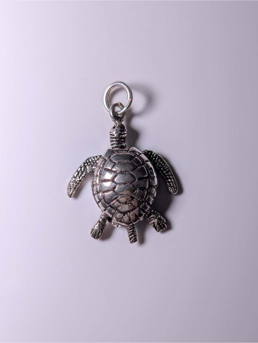 Vintage Detailed Articulating Turtle Sterling Silver Charm